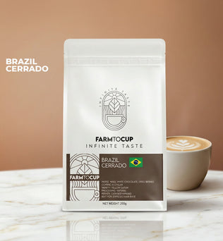 Brazil Cerrado specialty coffee bag — vanilla, white chocolate, naturally processed