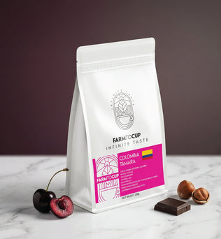 Colombia Támara coffee bag back view — washed Castillo, Casanare