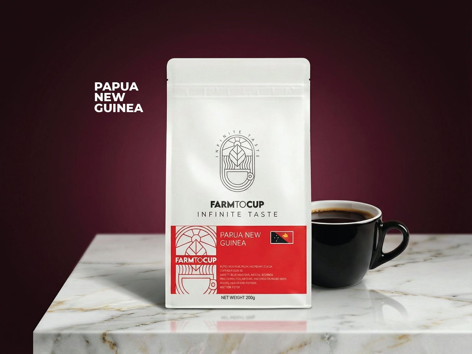 Papua New Guinea specialty coffee — plum, cocoa, full natural process