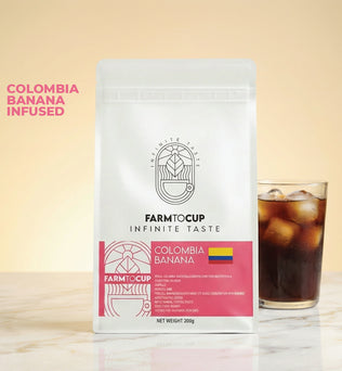 Colombia Banana co-fermented coffee bag — tropical fruit, honey-washed, Pink Bourbon