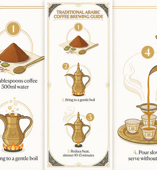 Shorouq Arabic Qahwa prepared in dallah — premium Gulf qahwa with saffron