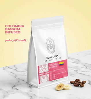 Colombia Banana coffee beans — honey-washed, sun dried at 1560m