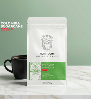 Colombia Sugarcane Decaf specialty coffee — caramel, milk chocolate, natural decaf