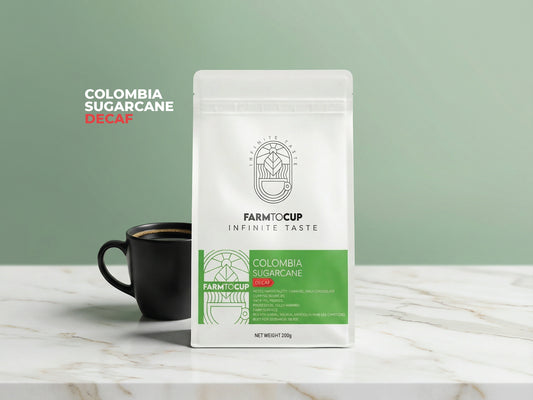 Colombia Sugarcane Decaf specialty coffee — caramel, milk chocolate, natural decaf